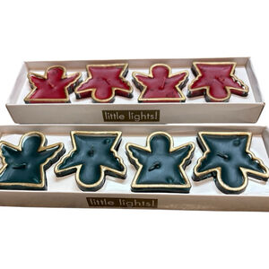 Little Lights Christmas Angel Candles One Size Red Green Lot of 2 5/$20 🎁